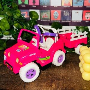 Barbie Vintage Y2K 90’s Kelly Power Wheels Pink Jeep Doll Toy Car
